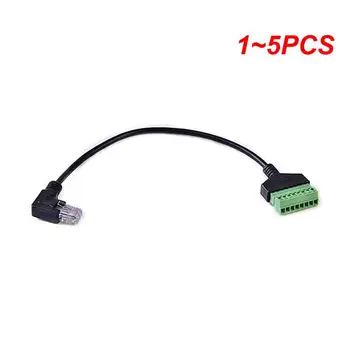1 ~ 5PCS Ethernet Male To 8 Pin AV gnybtų sraigtinio adapterio keitiklio bloko kištuko kabelis vaizdo stebėjimo kamerai