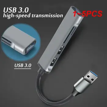 1~5PCS prievadas USB 3.0 kortelių skaitytuvas HUB USB C tipas c Splitter Mini 2 in 1 Cardreader for SD TF for Windows Vist