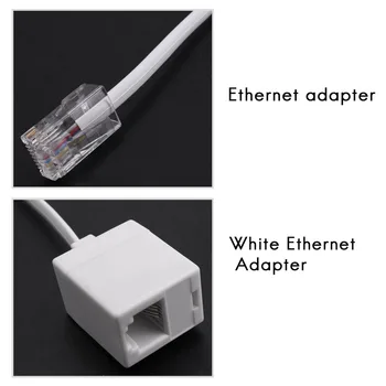 2 lizdas 8P4C / RJ45 vyras RJ11 6P4C į moterišką M / F Adapteris telefonas Ethernet