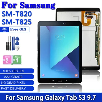 9.7 colių Super AMOLED LCD skirtas Samsung Tab S3 T820 T825 T827 T825Y LCD ekranas Jutiklinio ekrano surinkimo skydelio keitimas