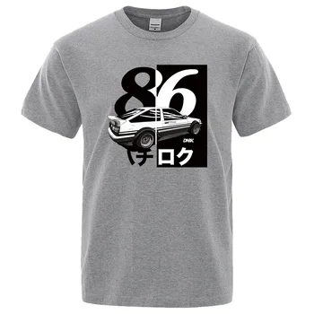AE86 Initial D Homme Tshirt Men Print Drift marškinėliai Fashion Cool marškinėliai Japonų anime trumpomis rankovėmis Vasaros prekės ženklas Casual Tops