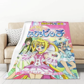 Anime antklodė, undinėlės melodija Pichi Pichi Pitch Furry Pūkuotos minkštos antklodės lovai mesti sofą & Meta dvigubą dekoratyvinį paprotį