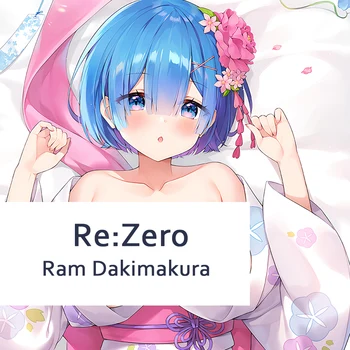 Anime Re Zero Dakimakura Rem Kawaii viso kūno pagalvės užvalkalas Moteriškas Cosplay 
