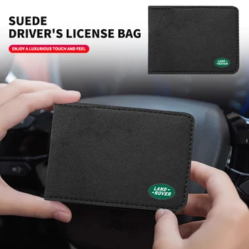 Car Suede Leather Nešiojama daiktadėžė vairuotojo pažymėjimo ID d laikymo krepšys Land Rover Range Rover Evoque Velar Defender