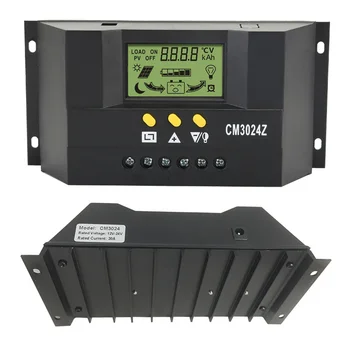 CM3024Z 30A 12V / 24V saulės įkrovimo valdiklio generatorius namų saulės kolektoriui