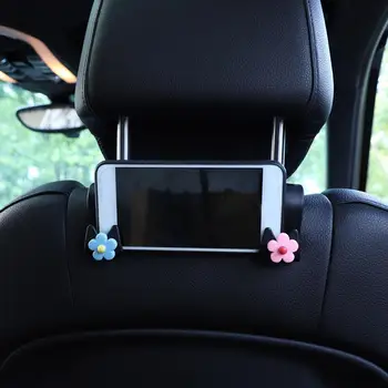 Daugiafunkcinis gėlių formos automobilio kabliukas Mielas automobilinės kėdutės Produktų saugojimas Kūrybingas automobilio kablio dekoravimas M8Z9