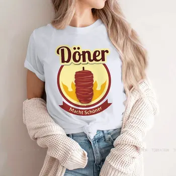 Doner Macht Schoner moteriški marškinėliai Kebabų mėsos patiekalai Shashlik Gyros Ladies Tees Harajuku O-neck Tops Basic Tshirt Loose Hipster