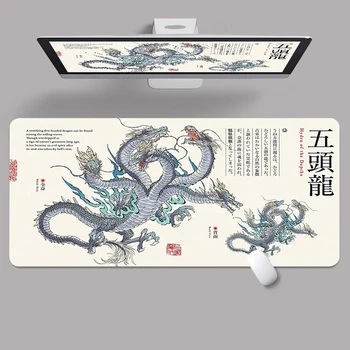 Dragon Element Mouse Pads Oriental Legend Gaming Mousepads 40x90cm Large Mousepad Gamer Rubber XXXL Mat Company Desk Pad