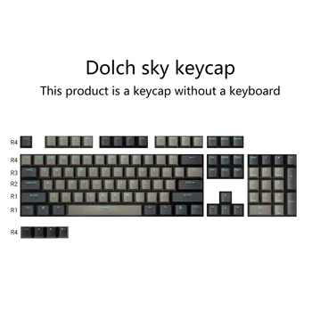 Dropship 87 104 108 Keys PBT Black Grey Dolch for Sky Keycaps Cherry for Mechanical Keybo