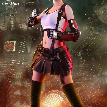 Game Final Fantasy 7 Remake Tifa Lockhart Cosplay kostiumas Fashion Combat Uniform Female Activity Party Role Play Clothing S-XL