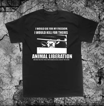 Gyvūnų išlaisvinimo marškinėliai Vegetariškas veganas T Crust Punk