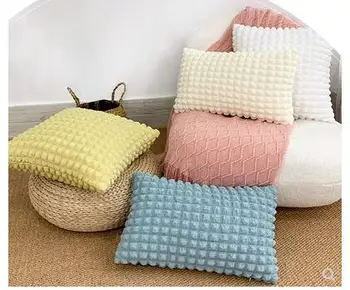 Interneto įžymybių kremo puff pagalvėlės užvalkalas svetainės sofos pagalvėlės užvalkalui