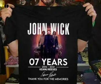 John Wick 07 Years Keanu Reeves Ačiū už prisiminimus Marškinėliai Motinos diena G Tee Shirt unisex