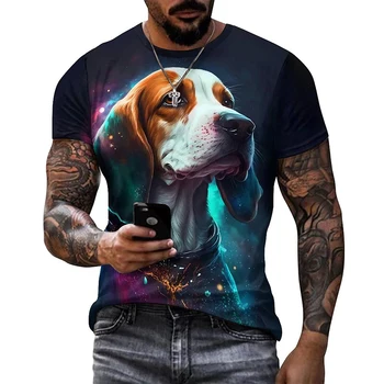 Juokingi mopsų šunų grafiniai marškinėliai vyrams Drabužiai 3D graffiti šunys spausdinti marškinėliai Mieli vaikai Vasaros laisvalaikio drabužiai trumpomis rankovėmis Moteriški drabužiai