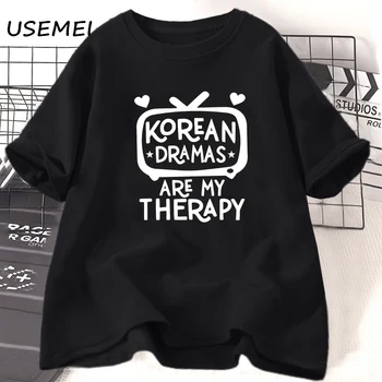 K-drama Marškinėliai Moterys Korėja Dramos marškinėliai Medvilniniai trumpomis rankovėmis oversized marškinėliai Moteris Gatvės apranga Laisvalaikio moteriški drabužiai Trišakiai