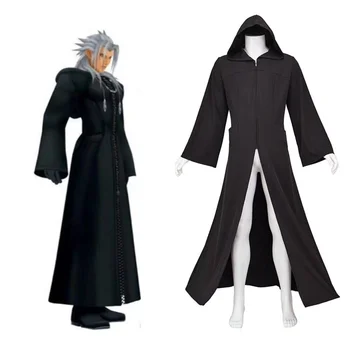 Kingdom Hearts Cosplay kostiumų organizacija XIII Juodas paltas Chalatas vyrams Helovino karnavalas Ourfits