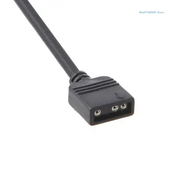 Kompiuterio pagrindinės plokštės antraštės adapterio kabelis gigabaitų RGB 5V 3 kontaktų VDG į įprastą 3Pin konvertavimo linijos jungtis Pakeiskite C5AB