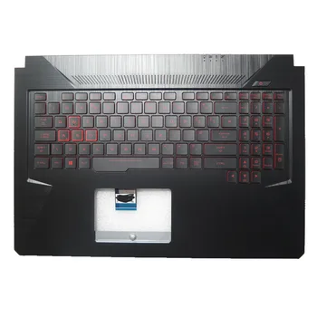 Laptop Palmrest&Keyboard for ASUS 90NR0192-R31UK0 Black Top Case Jungtinė Karalystė su apšviesta juoda klaviatūra
