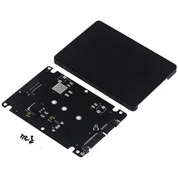 M.2 NGFF iki 2,5 colio SATA SSD / MSATA Į SATA adapterio kortelės dėklas (B raktas kompiuterio adapteriui M2 + M darbalaukio lizdas NGFF