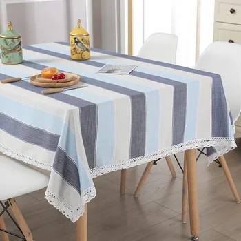 Medvilnė ir linas mažas šviežias buitinis kvadratinis valgomojo stalo audinys, arbatos stalas, lininė staltiesė