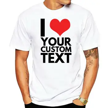Mens Custom Text marškinėliai - I Heart Tshirt Personalizuota dovana Paslaptis Santa Xmas nemokamas pristatymas pigus tee Fashion Style Men Tee