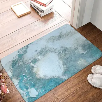 metalinė vandenyno vonia neslidus kilimas ledas mėlynas metalas folija vonios kilimėlis miegamojo kilimėlis įėjimo durys durų kilimėlis grindų dekoravimo kilimėlis