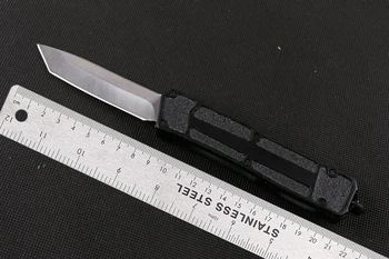 Micro OTF Tech Knife SC Series 440C plieno ašmenys 57HRC kietumas Aviacinis aliuminio lydinys + plieninė smėlio rankena savigynos peilis