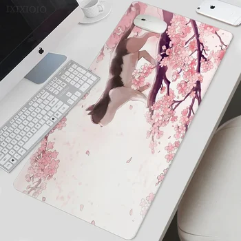 Mielas rožinis vyšnių žiedų pelės kilimėlis Žaidimų XL pelės kilimėlis XXL mechaninis klaviatūros kilimėlis 