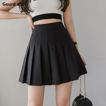 Mini moteriškas sijonas 2023 Vasaros mielo stiliaus plediniai sijonai mergaitėms Aukštu juosmeniu Mokykla Plisuotas mini sijonas Moterys Korėjos mados audinys