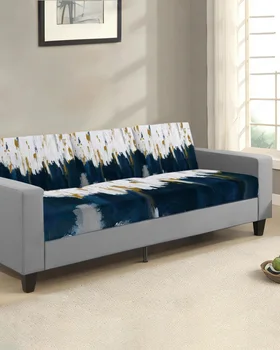 Mėlyna aliejinė tapyba Abstrakčios tekstūros sofos sėdynės pagalvėlės užvalkalas Funiture apsauga Sofos užvalkalai sofoms nuimamas užvalkalas