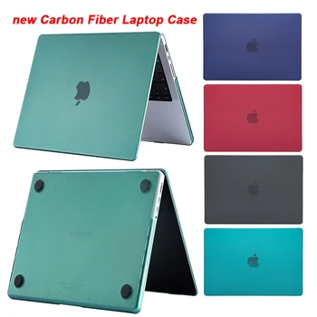 Naujas anglies pluošto nešiojamojo kompiuterio dėklas, skirtas Mac Book M1 AIR 13 2020 Funda MacBook Air 13 dėklų priedai Macbook Pro 13 dėklo pro 14 dangtelis