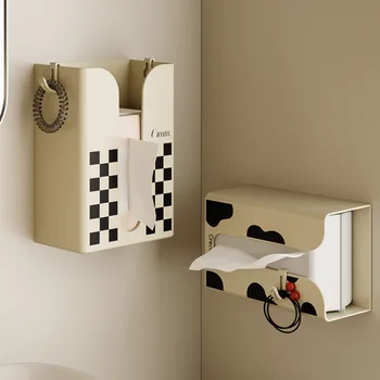 Naujas sieninis pakabinamas audinių dėžutės tualetinio popieriaus stalčius vonios kambaryje ir buitinė skalbinių laikymo dėžutė stalčių dėžutės audinių laikiklis