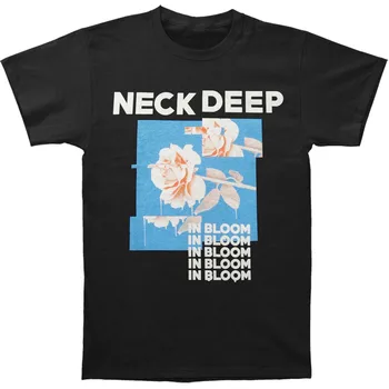 Neck Deep Band In Bloom gėlių marškinėliai Cotton Unisex Tee S-4XL CB508