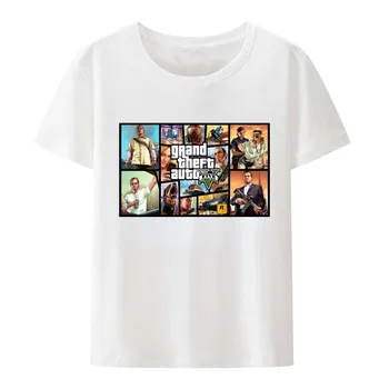 New Vintage San Andreas Grand Theft Auto Video Game Promo marškinėliai Vyrų mada Gta Grand Theft Auto V Vyriški marškinėliai Juodas Trumpas
