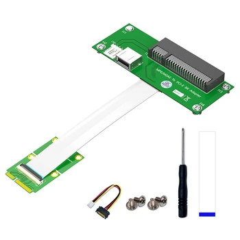 NGFF M.2 Raktas A/E į PCIExpress lizdą 4Pin maitinimo adapterio plokštė su USB2.0 prievado prailginimo kabeliu Horizontalus P9JB