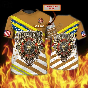 Niekada nepamiršk - Ugniagesys - Asmeninis vardas 3D marškinėliai Vasaros Unisex Vyrai/Moterys Harajuku gatvės apranga Juokingi marškinėliai trumpomis rankovėmis