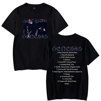 Peso Pluma trumpomis rankovėmis GÉNESIS Albumas Reperis Merch Print marškinėliai Unisex Fashion Funny Casual HipHop stiliaus marškinėliai