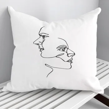 Pora 1 pagalvės užvalkalas Dekoratyvinis sofos pagalvės dėklas Lovos pagalvės užvalkalas Pagrindinis dekoras Automobilio pagalvėlės užvalkalas 45 * 45cm