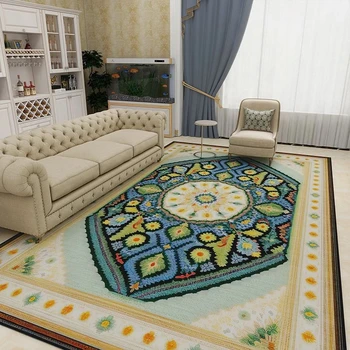 Postmodernus persų prabangaus stiliaus kilimas Svetainė Namų dekoras Lova Didelio ploto kilimėliai miegamajame Plaunami neslystantys grindų kilimėliai
