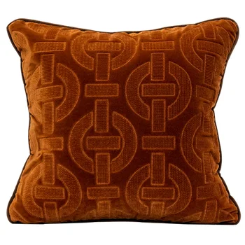 rudo aksomo pagalvės Prabangus geometrinių pagalvėlių dėklas 45x45 Dekoratyvinis pagalvės užvalkalas sofai Moderni svetainė Namų dekoracijos