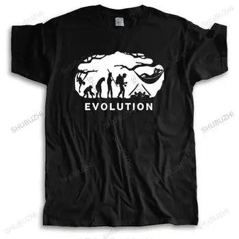 shubuzhi New Men Print T-Shirt Bushcraft Hammocking Evolution Vyriški marškinėliai Visų dydžių marškinėliai be rankovių Unisex marškinėliai su kaklu marškinėliai
