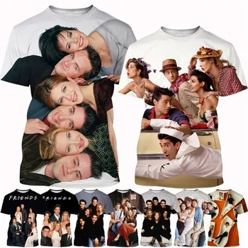 Sitcom Friends 3D TV šou marškinėliai spausdinti asmenybės draugai TV šou gerbėjai vyrams moterims Švieži laisvalaikio marškinėliai Madingi unisex topai
