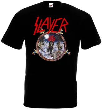 Slayer Live Undead V2 marškinėliai Black Trash Heavy Metal Visų dydžių S-3Xl laisvalaikio marškinėliai Vyriškas modelis trumpomis rankovėmis