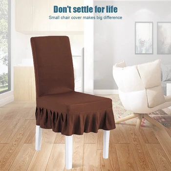 Storesnio audinio sijonas Kėdės užvalkalas Kokybė Spandex Stretch Kėdžių užvalkalai valgomajam Virtuvė Banketas Namų dekoras Sėdynės užvalkalas