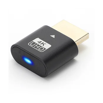 Su HDMI suderinamas 4K manekeno kištukas su LED lempute vaizdo plokštėms, kompiuterių priedams, stalinio / nešiojamojo kompiuterio klampaus ekrano adapteriui C