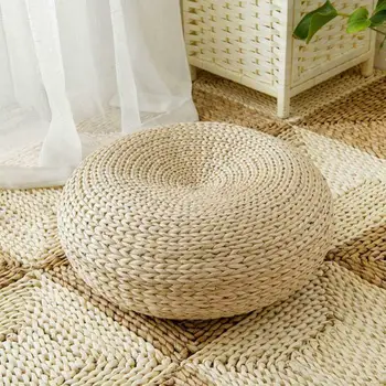 Tatami pagalvėlė Apvalus šiaudinis kilimėlis Kėdė Sėdynės padas Pagalvė Apvalių grindų stalo kilimėlis Namų tekstilė