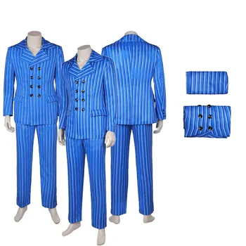 The Doctor Cosplay kostiumas 2023 m. televizija Kas fantazija Suaugę vyrai maskuoja mėlyną uniformą Paltas Kelnės Apranga Helovino karnavalo vakarėlio kostiumas