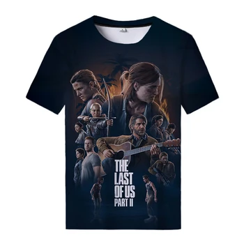 The Last of Us II dalies marškinėliai Žaidimas Streetwear Men New Fashion T Shirt Harajuku Cosplay 3D Printed Tees Tops Drabužiai