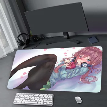 The Quintessential Quintuplet Keyboard Pads Speed Mouse Mat 40x90cm Pc Gamer Mouse Pad Gaming Mousepad XXL Didelis guminis stalo kilimėlis