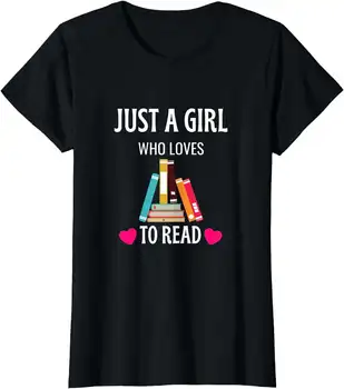 Tiesiog mergina, kuri mėgsta skaityti marškinius Miela knyga Kirminas Dovanų marškinėliai